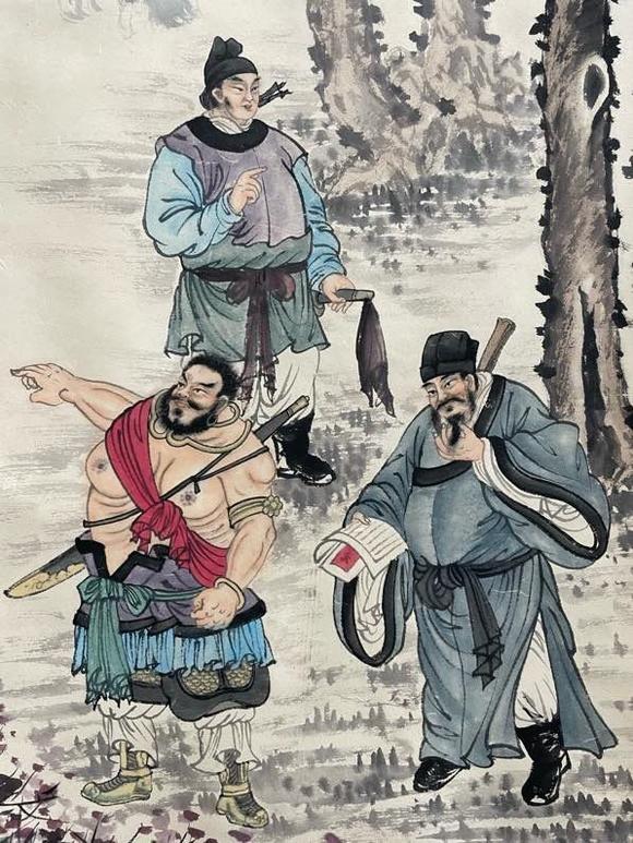 日本松町古美傅抱石 人物圖