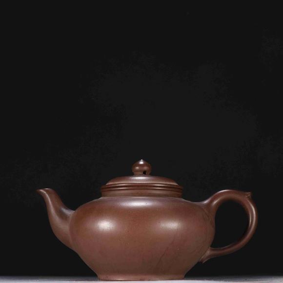 日本松町古美顧景舟款 紫砂茶壺