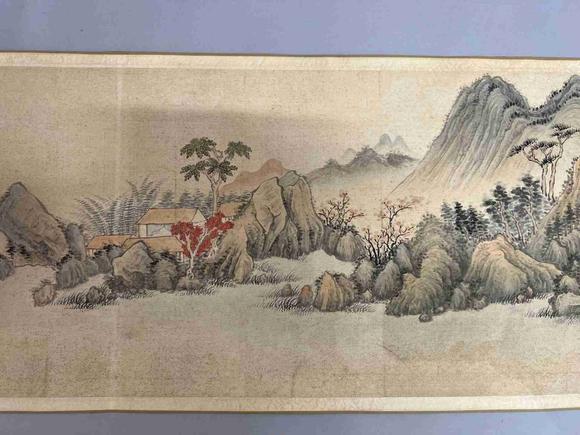 日本松町古美張大千 溪山高逸圖卷