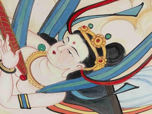 日本松町古美張大千 飛天圖