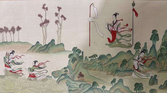 日本松町古美張大千 洛神賦圖卷