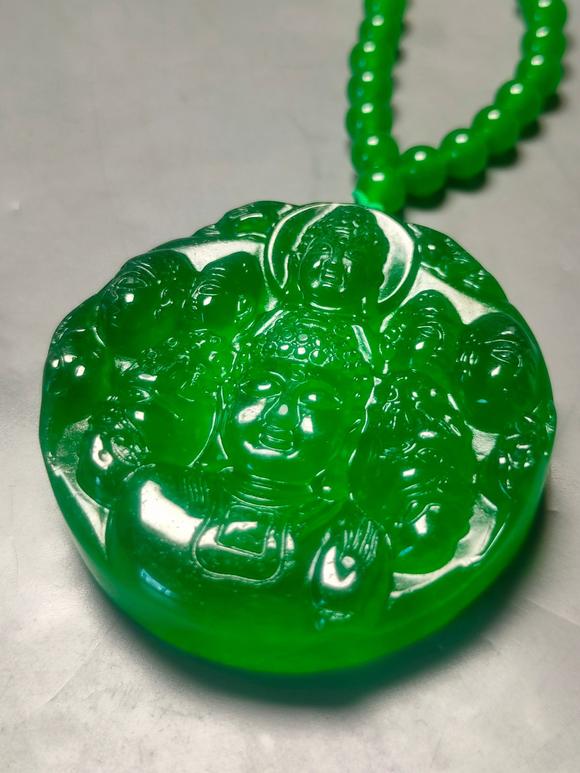 日本松町古美翡翠佛像項(xiàng)鏈