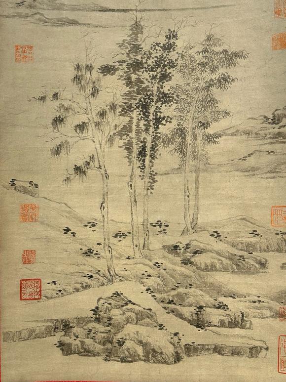 日本松町古美倪瓚 虞山林壑圖