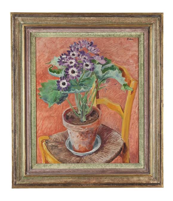 Dreweattsλ AUGUSTUS JOHN (BRITISH 1878-1961), CINERARIA IN A TERRACOTTA POT