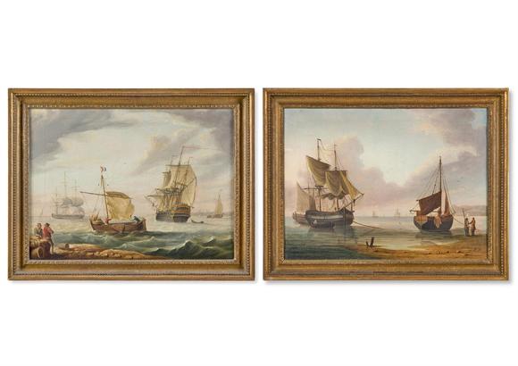 DreweattsTHOMAS WHITCOMBE (BRITISH 1763-1824), SAILING BOATS MOORED