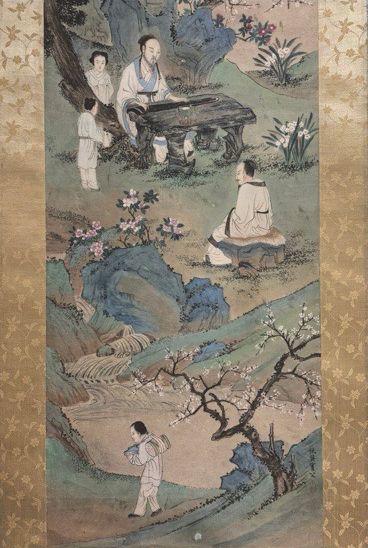 日本松町古美仇英 山水人物