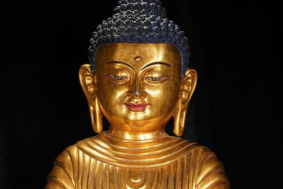 JUBAO HALL AUCTION HOUSE INCMing Dynasty Gilt-Bronze Standing Buddha Shakyamuni