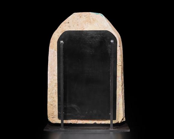 RoseberysA large turquoise and cobalt blue glazed carved pottery tile or pane
