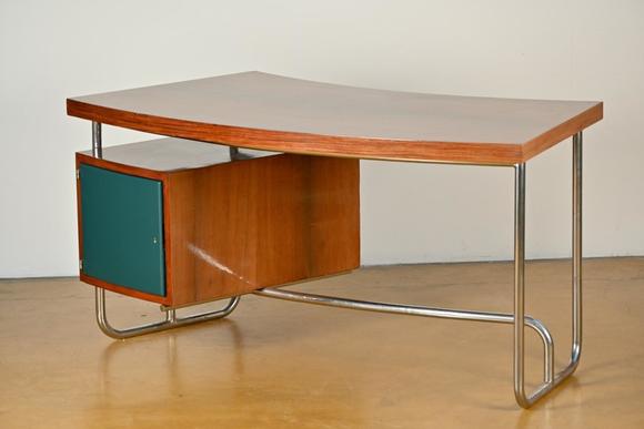 Loeckx AuctioneersJozef De Bruycker (attributed to): desk in chrome…
