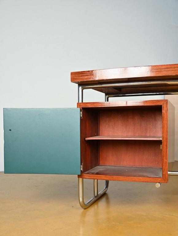 Loeckx AuctioneersJozef De Bruycker (attributed to): desk in chrome…