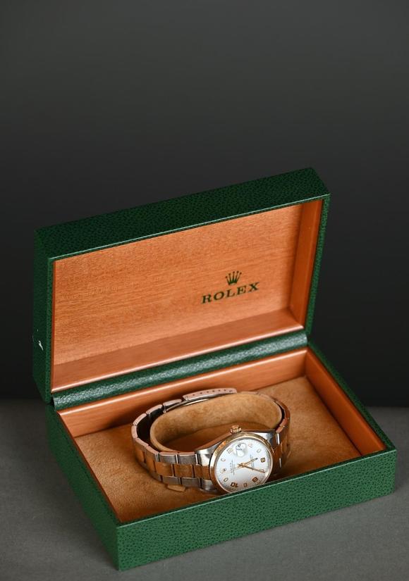 Loeckx AuctioneersRolex Oyster Perpetual Date in metal and gold with…