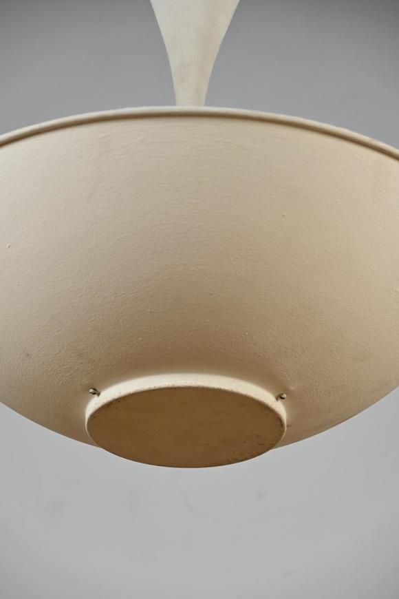 Loeckx AuctioneersA white hanging lamp, probably \'50s - \'60s (*)…