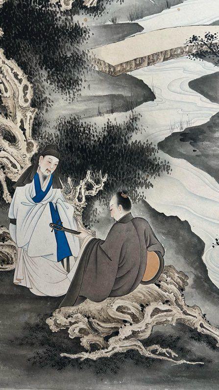 日本松町古美張大千 人物圖