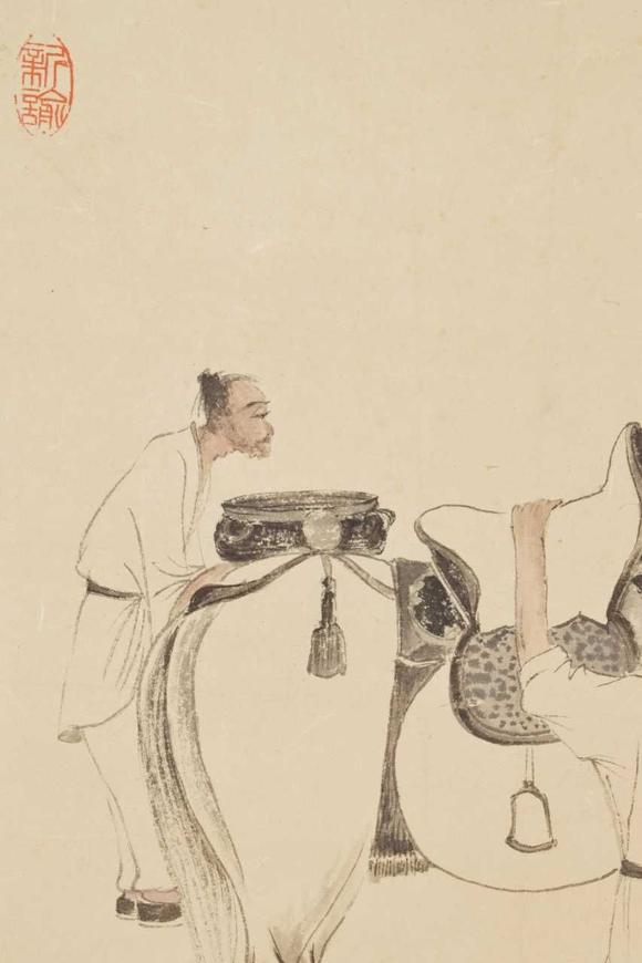 日本松町古美傅抱石 相馬圖 附出版