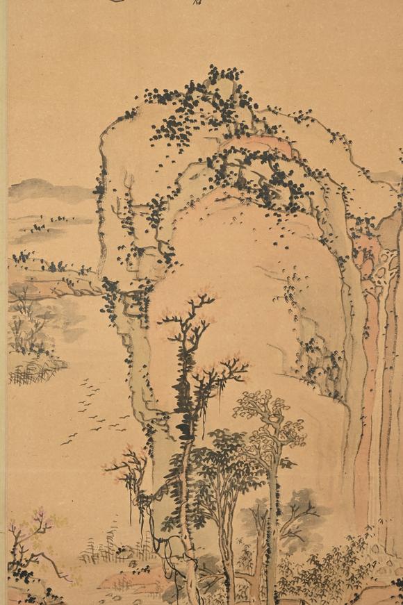 三杉美術(shù)汪溶 茅屋讀書圖