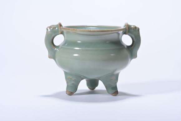 三杉美術(shù)明 龍泉青磁三獸足爐