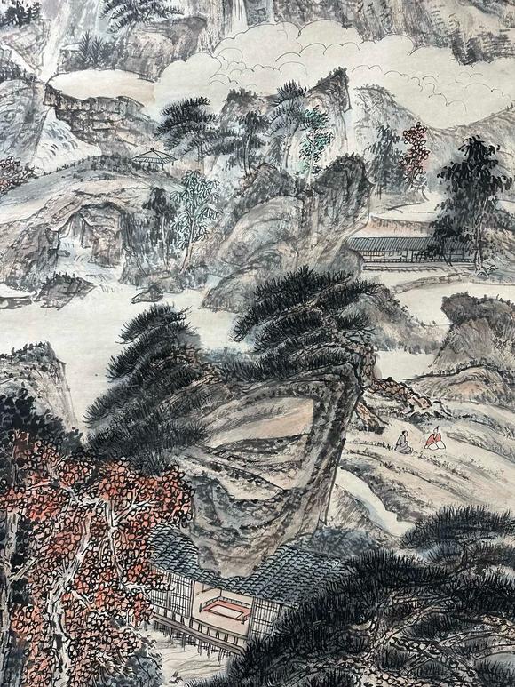 日本松町古美張大千 山水作品