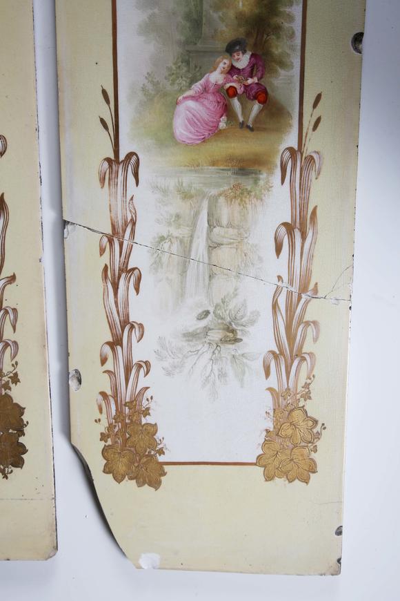 TooveysAn eighteen tile panel printed with a chinoiserie landscape, mid-20t