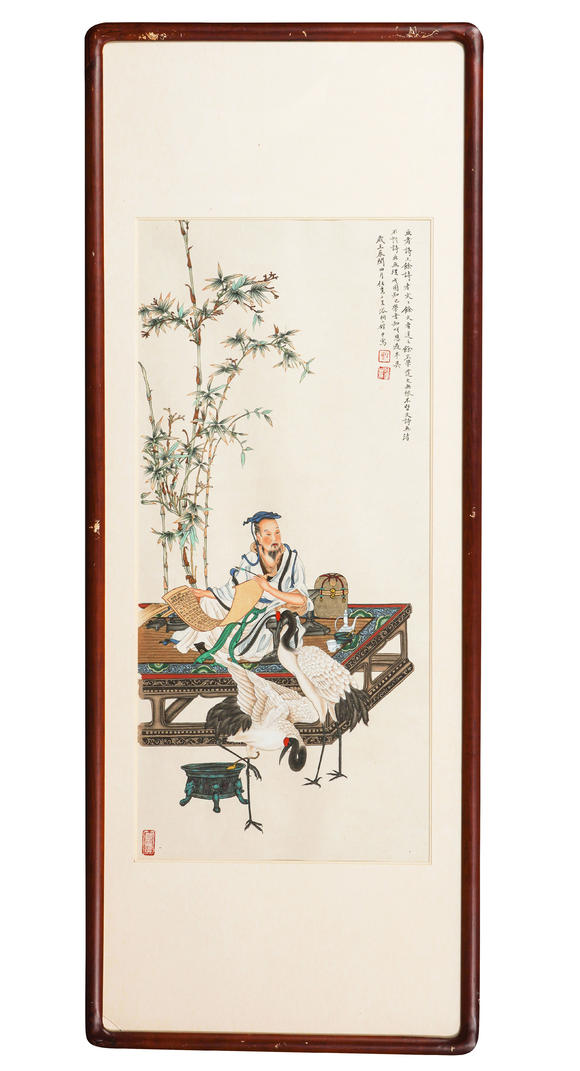 中鴻信任重 （b.1976） 竹鶴高士圖