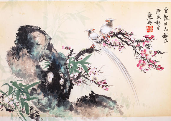 中鴻信金默如 （1938-2019） 梅花雙禽