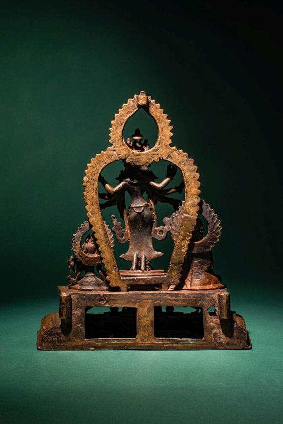 Apollo Art AuctionsCa. 18th - 19th century AD. >
A finely cast bronze triadic group centred on Amoghapasha Lokeshvar