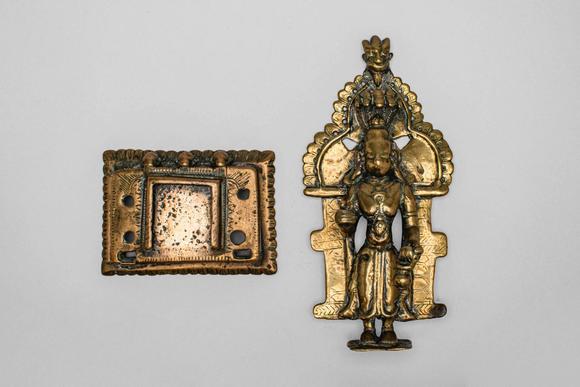 Apollo Art AuctionsCa. 17th-18th century AD.
A cast brass figure of Jina Parsvanatha, the 23rd Tirthankara, standing