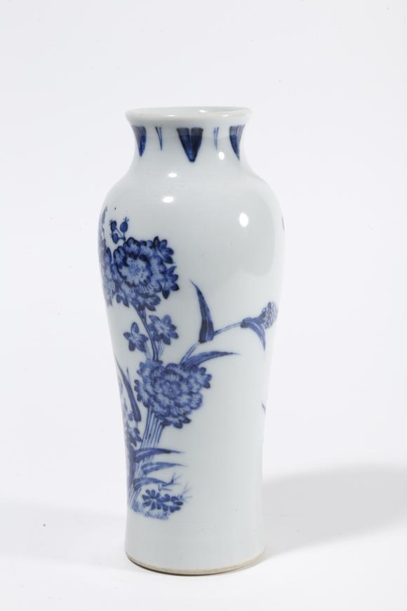 千葉大和青花花鳥紋花插