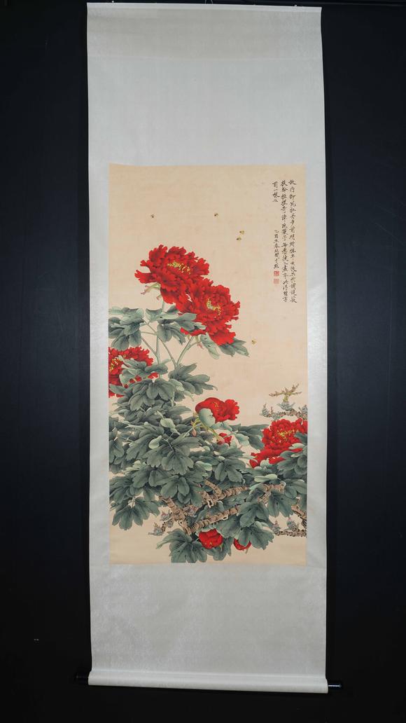 千葉大和於非闇紙本花卉圖畫