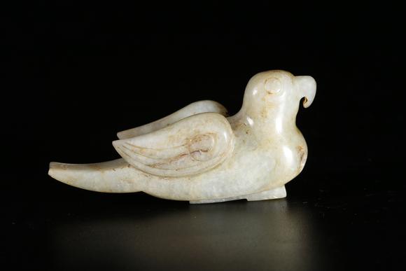 千葉大和和田玉雕鳳鳥形擺件