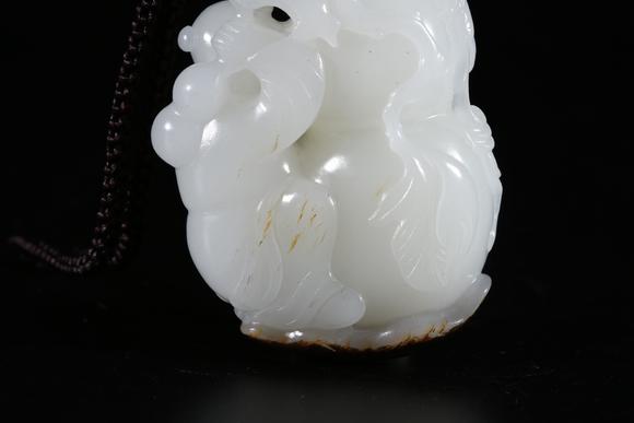千葉大和和田玉雕童子葫蘆形手把件