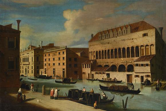 DreweattsJACOPO FABRIS (ITALIAN CIRCA 1689-1761), VIEW OF THE GRAND CANAL WITH THE FONDACO DEI TURCHI