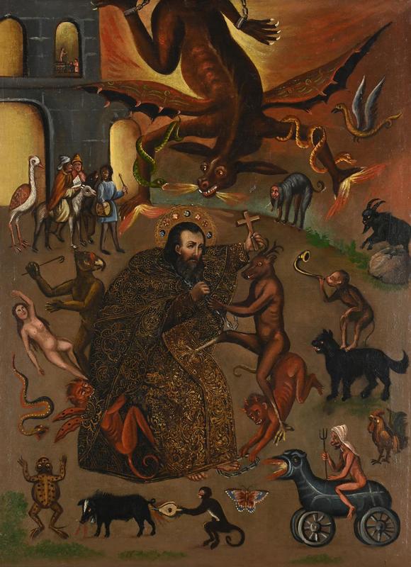DreweattsDALMATION SCHOOL (19TH CENTURY), THE TEMPTATIONS OF ST ANTHONY