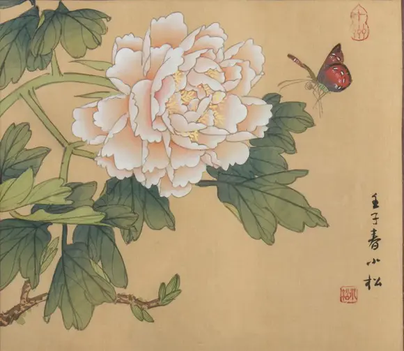 Bertolami Fine ArtA pair of framed paintings. Ink on paper applied to silk. China, 20th century.