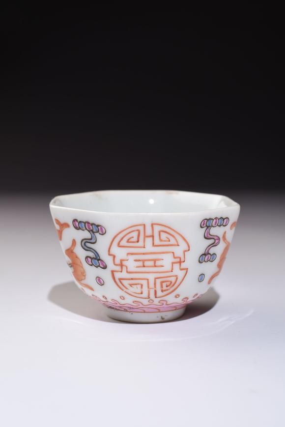 北京寶蘊(yùn)清 粉彩洪福齊天八棱杯