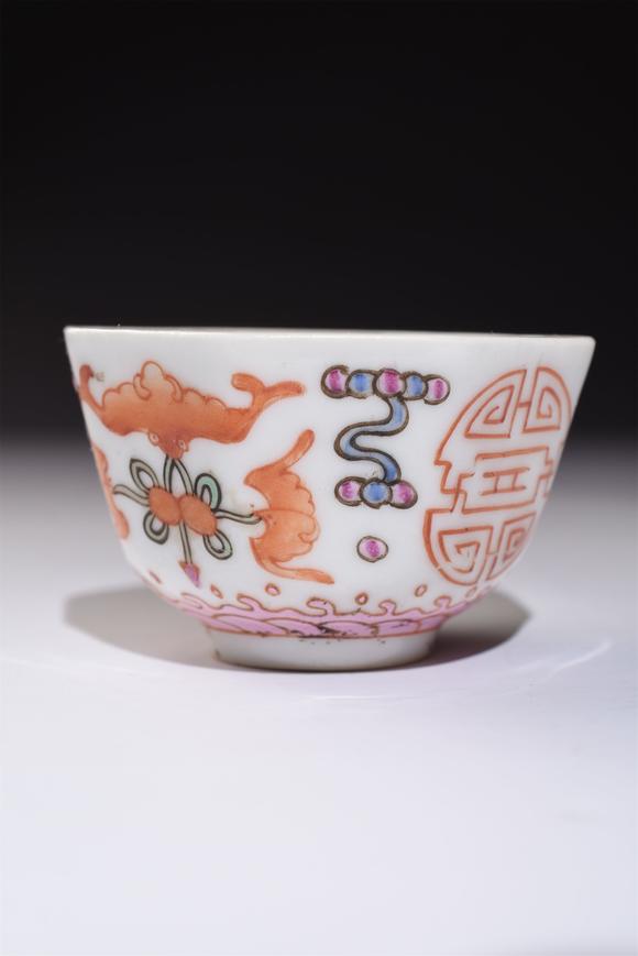 北京寶蘊(yùn)清 粉彩洪福齊天八棱杯