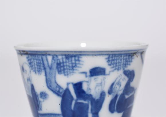 北京寶蘊清 青花人物故事圖品茗杯