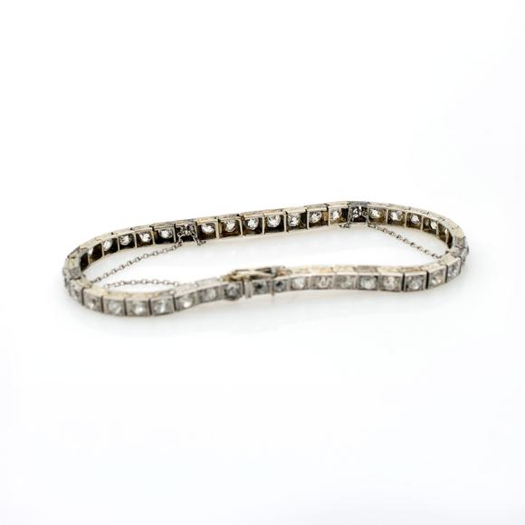 WettmannHistorisches Tennisarmband ca. 6,5 ct