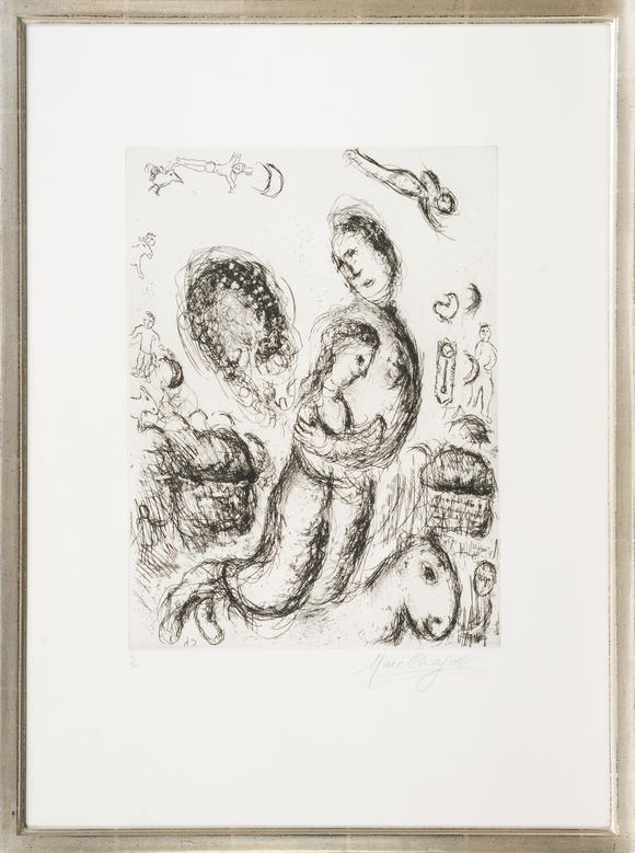 Auktionshaus StahlMarc Chagall (Witebsk 1887 - St.-Paul-de-Vence 1985). Le couple sur le cheval.