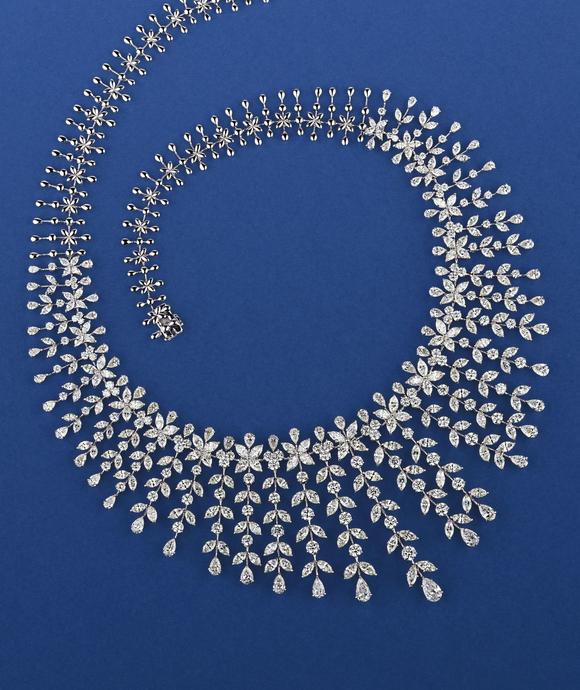 Auktionshaus StahlHaute Joaillerie Diamond Cascade Necklace.