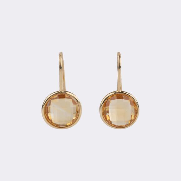 Auktionshaus StahlPair of citrine earrings.