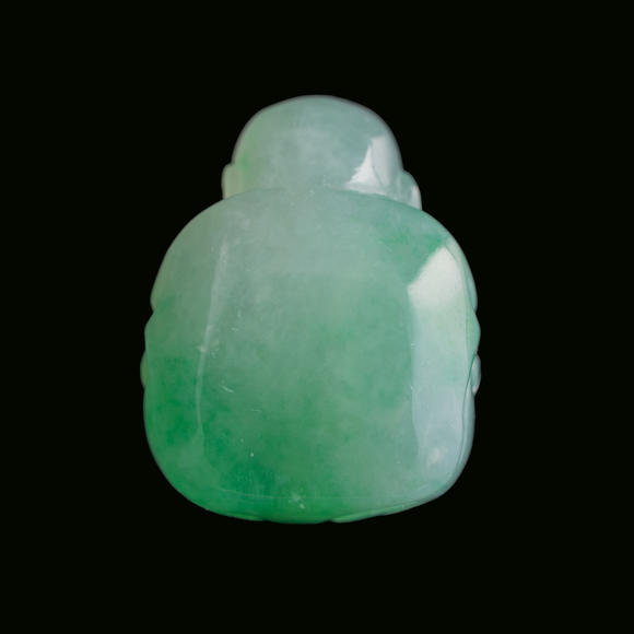 Oakridge Auction Gallery翡翠雕彌勒佛  A Chinese jadeite carving of Maitreya Buddha