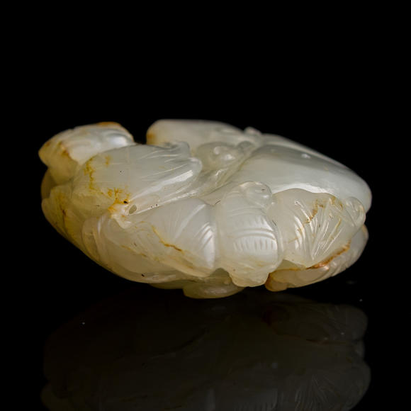 Oakridge Auction Gallery十九世紀(jì)或更晚 白玉葫蘆掛墜  A Chinese white jade hulu-form pendant
