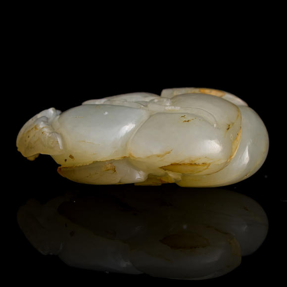 Oakridge Auction Gallery十九世紀(jì)或更晚 白玉葫蘆掛墜  A Chinese white jade hulu-form pendant