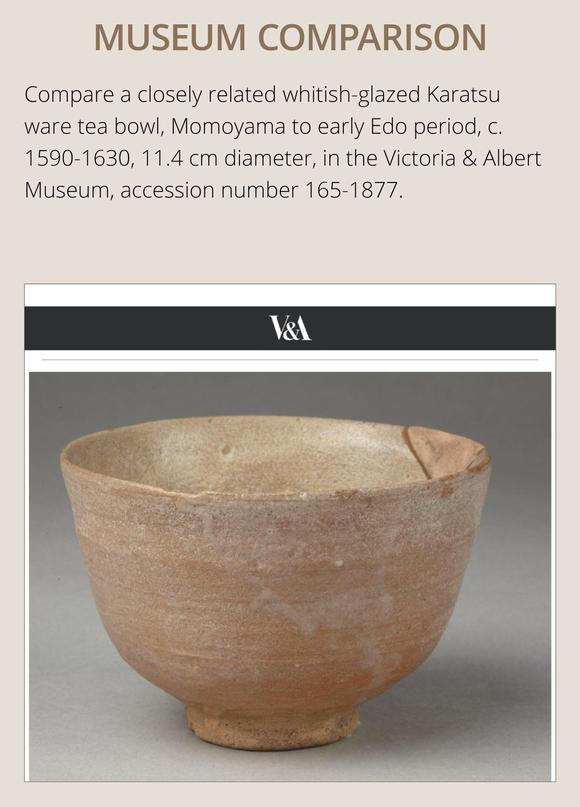 Galerie Zacke? A SUPERB KARATSU WARE CHAWAN (TEA BOWL) NAMED ‘WABI NO SATO’