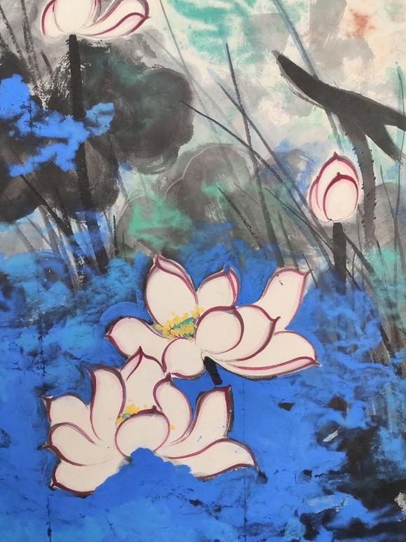 山東常藏出版于《妙筆生花》P49下/彩塘素荷
