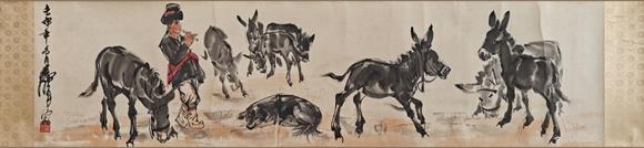 山東常藏范曾題/驢