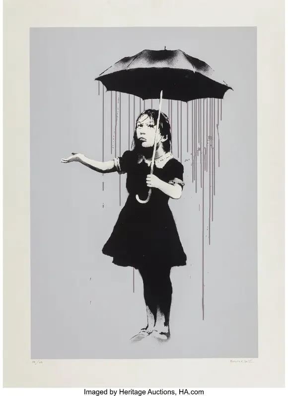 Heritage AuctionsBanksy (b. 1974) Nola (Grey Rain), 2008 Screenpr