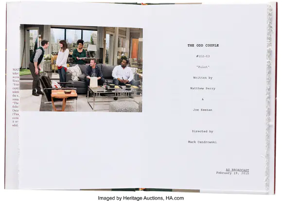 Heritage AuctionsThe Odd Couple (CBS TV, 2015-2017), Pair of Scri