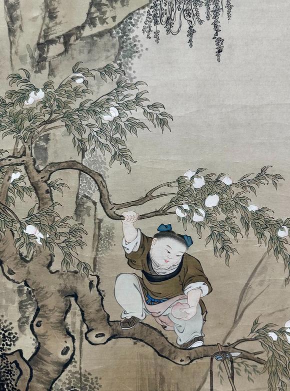 吉本株式會(huì)社 姚文瀚 桃實(shí)仙人圖 紙本立軸
