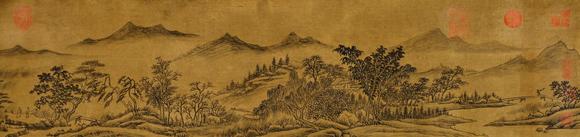 吉本株式會社中國古代 馬麟 山水圖 絹本手卷